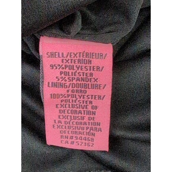 Betsey Johnson Sheath Dress Womens 2 Black Beaded Short Sleeve Cocktail Party - Picture 9 of 11